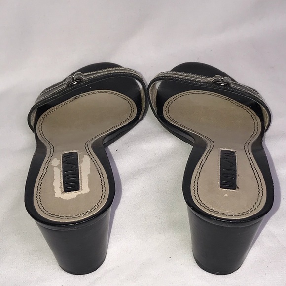 Unisa Black leather sandal with silver hardware 7 - Picture 5 of 7